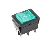 boat rocker switch toggle power 5Pcs 31X26mm Power Rocker Switch KCD4 6Pin 2/3 Position Boat Button Switch With Light 16A 250VAC 20A 125VAC Electrical On-Off(Green ON-OFF-ON)