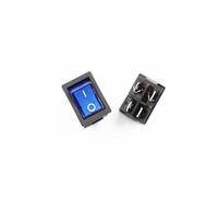 boat rocker switch toggle power 5Pcs boat switch KCD1-104 4 feet 2 files with lights Rocker power switch 15 * 21MM 4pin With light(5pcs blue,220 V)