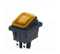 boat rocker switch toggle power ON OFF KCD4 waterproof and oil proof switch four feet 2 file red green with lights six foot rocker power switch LED 12V 220V(4PIN YELLOW,12-24V)