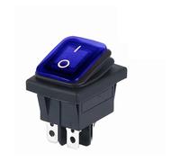 boat rocker switch toggle power ON OFF KCD4 waterproof and oil proof switch four feet 2 file red green with lights six foot rocker power switch LED 12V 220V(3END GREEN,12-24V)