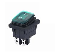 boat rocker switch toggle power ON OFF KCD4 waterproof and oil proof switch four feet 2 file red green with lights six foot rocker power switch LED 12V 220V(4PIN GREEN,220V)