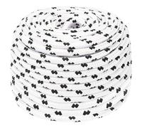 Boat Rope 6mm x 100m White Polyester Braided UV Resistant 500kg Breaking Durable