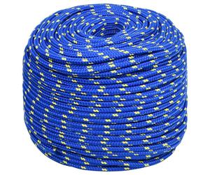 Boat Rope Blue 10 mm 100 m Polypropylene Anchor Line Ship Braided Cord vidaXL