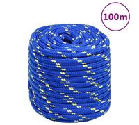 Boat Rope Blue 18mm 100m Polypropylene Marine Dock Line Heavy Duty 1995kg UV Pro