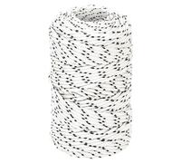 Braided Boat Rope Polyester Sturdy Yacht Cable Black/White Multi Sizes vidaXL