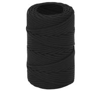Boat Rope Full Black 2 mm 500 m Polypropylene Anchor Line Braided Cord vidaXL
