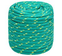 Boat Rope Green 18 mm 25 m Polypropylene Anchor Line Ship Braided Cord vidaXL