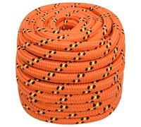 Boat Rope Orange 20 mm 25 m Polypropylene Anchor Line Ship Braided Cord vidaXL