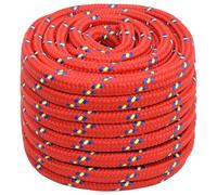 Boat Rope Red 20 mm 100 m Polypropylene Anchor Line Ship Braided Cord vidaXL