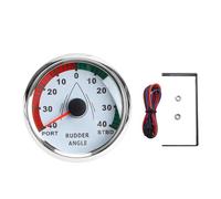 Boat Rudder Angle Indicator Gauge 0-190ohm Signal 9-32V Waterproofing 85mm Rudder Angle Indicator Meter for Speedboats Yachts Ships (White Dial Silver Bezel)