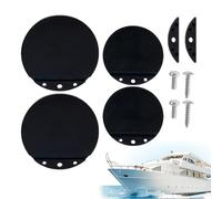 Boat Scuppers Set, 4-Piece Marine Flapper Drain Plug Kit, Replacement Water Outlet Valves, Rubber, for Saltwater Kayak, Yacht, Fishing, Freshwater Cleaning Maintenance Maintenance and Repair