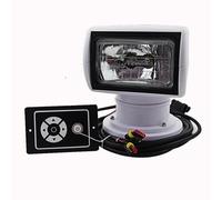 Boat Search Light, 12v/24v 100w Boat Search Light, 360° Rotate Waterproof Marine Searchlight, Remote Control Halogen Search Light, For Truck Yachts Fishing Boats 12V