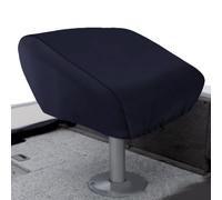 Boat Seat Cover Featuring Elasticized Bottom Hem to Prevent Displacement in High Wind or Rough Water Conditions (Black 210D)