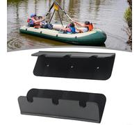 Boat Seat Hook Clips Brackets 2x for Inflatable Boats For Rib Dinghy Fishing Boats Easy Mount PVC Material Design (Black)