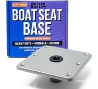 Boat Seat Pedestal Base Plate Boat Seat Base Aluminum Boat Seat Mount 7" x 7" Jon Boat Seat Pedestal or Fishing Boat Pedestal Seat for Threaded or Unthreaded Boat Seat Post Pole Swivel Boat Chair