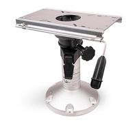 Boat Seat Pedestals and Bases Boat Seat Pedestal Base with 13.5"-18" Height Adjustable 7" Slide Adjustable and Swivel Action Boat Seat Post with 9'' wide Base for Captain Crew and Casting Seats