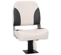 Boat Seat with Pedestal, 360° Rotatable, Durable Aluminium Frame, Powder-Coated Steel, Folding Backrest, for Sailing Boat, Dinghy, Yacht, Catamaran, Leisure, Water Sports, Outdoor Trips