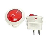 Boat Shaped Rocker Switch, 5pc PS8A Round Power Switch 2 pin 2 Speed high Current 10(4) A250V 23mm