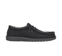 HEYDUDE - Men's Wally Classic Slip-On Shoes, Black/Charcoal, 11 UK