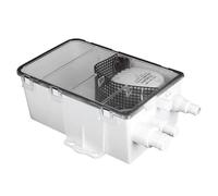 Boat Shower Pump 12V Bilge Pump for Boat RV, 750 GPH RV Sump System with Built-in Switch, Transparent Cover, Ignition Protection, Multi Port Drain Box for Bath Shower Drainage