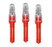 Boat Signal Light 3pc Pack for Fishing Net Marking and Nighttime Navigation with Automatic Night and Fog Activation (red)