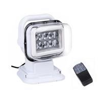 Boat Spotlights, Marine Searchlight, White 50W Marine Wireless LED Remote Control Search Light 12V 24V Vehicle 360 Degree Rotary SUV Roof Lamp Spotlight Navigation Light for Truck Off-Road