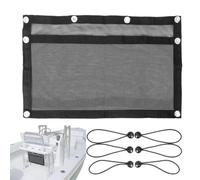 Boat Storage Net Bag - 24/32 Inch Large Capacity Quick-Dry Mesh Organizer with Elastic Loops | Marine Seat Storage Pocket for Boat, Yacht, Rv, Camper, SUV, Fishing Gear & Travel Accessories