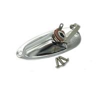 Boat Style 1/4" Loaded Guitar Pickup Output Jack Plug Socket plate and Screws ferrule for Fender Strat Stratocater Style Electric Guitar (Chrome)