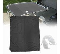 Boat T-Top Shade Canvas Cover - Center Console Bimini Shade Top for T-Top Boats, Marine-Grade 600D Waterproof UV Resistant Fabric (66" L x 55" W-Black)