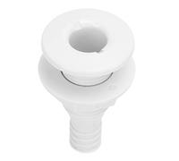 Boat Through Hull Connection, 5/8in Straight Drain Outlet Exhaust Fittings Adapter Plug White Straight Thru-Hull Connection for Hose