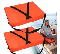 Boat Throwable Flotation Device, Flotation Cushions for Boats, High Buoyancy Boat Throw Cushion with Strap Water Proof Throwable Flotatio-n Device, Ideal for Boating, Swimming (2Pcs)