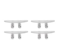 Boat Tie Down Cleat Dock Cleat Deck Rope Holder 316 Stainless Steel Polished Marine Grade proof for Yachts Speedboats Cargo Ships 4pcs 4in