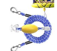 Boat Tow Rope - 16ft Tubular Webbing, Marine Floating Ball, Stainless Steel Hook with Solid Construction | Kayak Pulling for River Lake Sea Boating