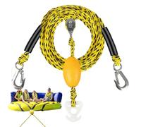 Boat Tow Rope - Quick Connector Harness, Heavy-Duty Pulley System | High Strength Floating Line with Rotating Hook, Free Build for Tubing, Wakeboarding, Lake Trips, Beach Rides, and Travel