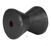 Boat Trailer Bow Roller with Black Rubber for Motorboats, Yachts and Inflatable Boats, Resistant Marine Roller for Effortless Launch and Recovery