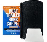 Boat Trailer Bunk Carpet, Black Marine Carpet, 9" x 13' Replacement for Trailer Bunk Boards, Boat Lift Bunks, and Runners, 1 Pack, Durable Bunker Material Covers