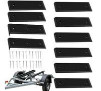 Boat Trailer Bunk Glide Pads - Bunk Slides for Boat Trailers, 3 x 10 Inch Trailer Bunk Set | Protect the Ends of Boat Trailer Bunks, 10 x Smoother Boat Bunks, Gliding Pads, Boat Trailer Hinge