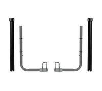 Boat Trailer Guide-ons, 40"/48" Adjustable Design, 2PCS Rustproof Galvanized Steel Trailer Guide ons, Trailer Guides with Black PVC Pipes, for Ski Boat, Fishing Boat or Sailboat Trailer