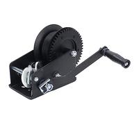Boat Trailer Winch Heavy Duty Manual 2 Way Adjustable Ratchet Hand Crank Gear Winch with Hook for Truck 3200lbs Alloy Steel Resistant 3200Lbs Pull 5cm x 10m Cable 4:1 8:1 Gear