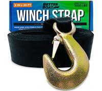 Boat Trailer Winch Strap with Hook Bow Boat Winch Strap Replacement for Hand Crank Trailer Heavy Duty Boat Hook Boat Winch Strap with Hook Towing Boat Trailer Straps & Other Trailers 5000Lbs 2" x 20'