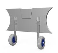 SUPROD Boat Transom Wheels Launching Wheels Dinghy for Inflatables Foldable Stainless Steel ET200, grey/blue
