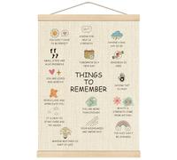 Boat Wades Mental Health Things to Remember Poster Hanger Frame, Inspirational Anxiety Relief Wall Art Hanging Banner Decor for Therapy Office School Counselor Office Calming Corner, 12x16
