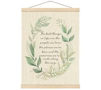 Boat Wades Sage Green Botanical Inspirational Wall Art Poster Hanger Frame, Motivational the Best Things in Life Are the People We Love Hanging Wall Decor for Home Bedroom Office, 12x16 Inch