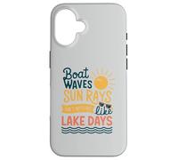 Boat Waves Sun Rays Ain't Nothing Like Lake Days Case for iPhone 16