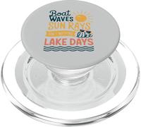 Boat Waves Sun Rays Ain't Nothing Like Lake Days PopSockets PopGrip for MagSafe