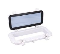 Boat Yacht Rectangle Opening Portlight Porthole, 15-3/4 x 7-7/8in, Rectangle Portlight Tempered Glass Opening Window, for Marine Boat Yacht RV, White