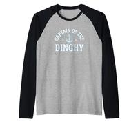 Boater Captain of The Dinghy Dinghy Sailing Raglan Baseball Tee