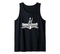 Boating and Watersports Adventure Word Cloud Canoe Person Tank Top