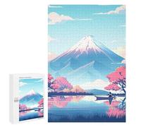 Boating Below The Mountain, 1000 PCS Decorative Wooden Puzzle, New Year Party Activity, for Relaxing Solo Or Group Play