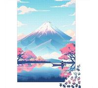 Boating Below The Mountain Adult 1000-Piece Jigsaw Puzzle, 70x50cm/1000pcs, Low-dust White Pieces for Sorting; Easy to Continue on Another Evening